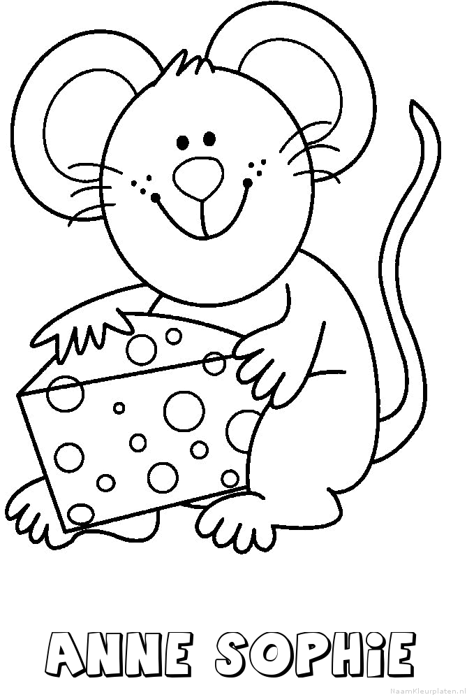 Anne sophie muis kaas kleurplaat